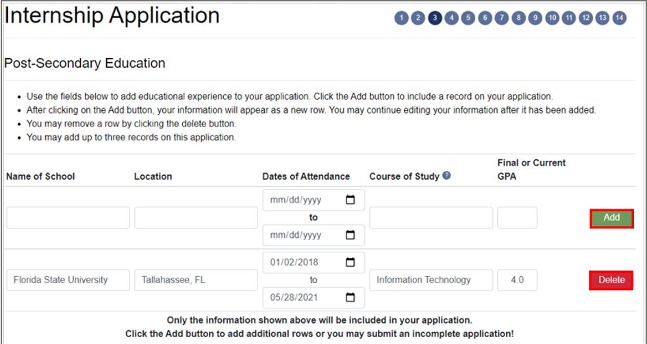 Page 3 post secondary education